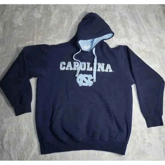 Vtg. E5 M Hoodie Sweatshirt North Carolina Tar Heels Medium Gray UniseX - Picture 2 of 16